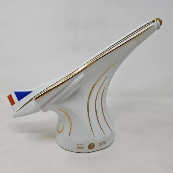 GAUTIER COGNAC WHITE AIR FRANCE CONCORD LIMOGES FRANCE PORCELAIN DECANTER READ - Picture 3 of 7